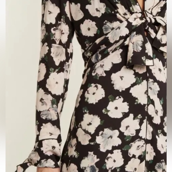 Proenza Schuler Pansy Print Silk Georgette Midi Dress - Picture 2 of 10